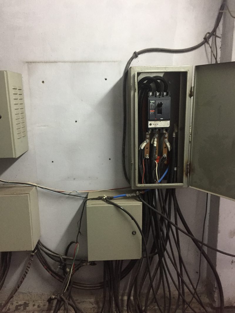 Old electrical panels before the survey