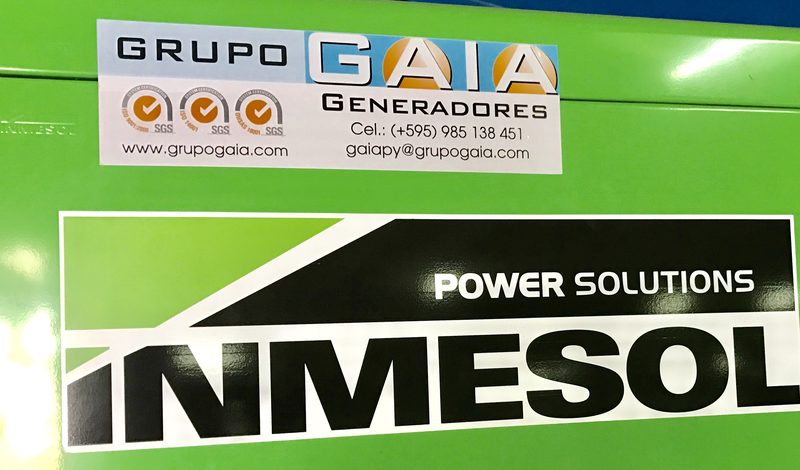 INMESOL generator set with the Grupo Gaia brand