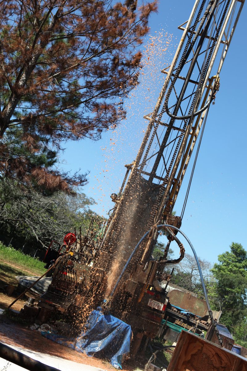 Drilling a water well
