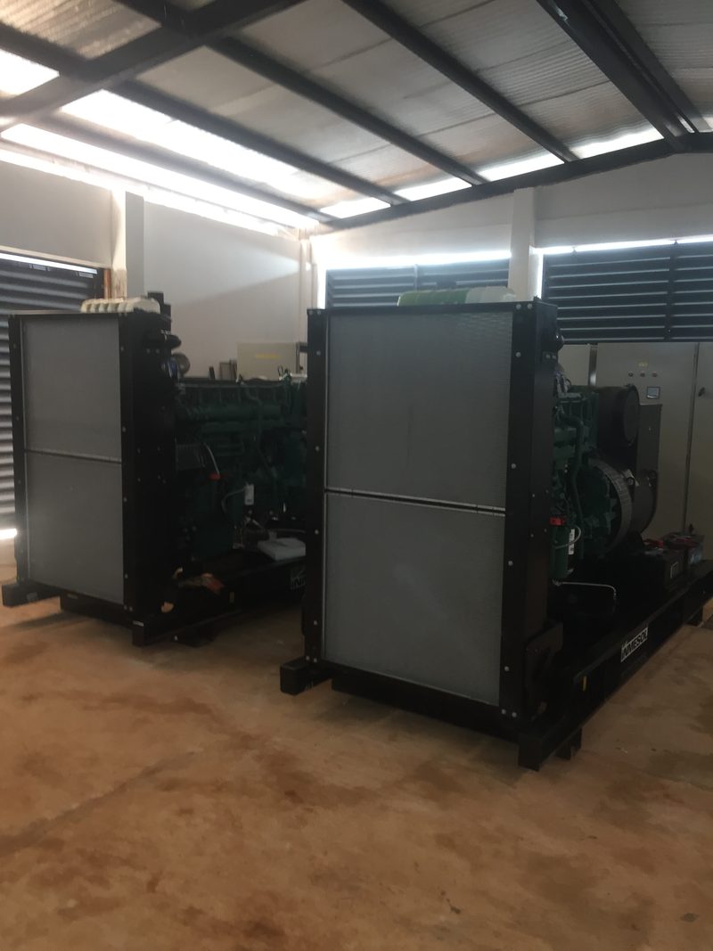 Generator sets in a plant room, ready for maintenance